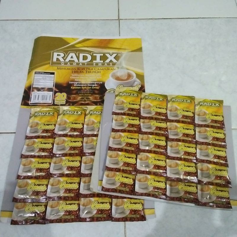 Kopi Radix Gamat Emas HPA Malaysia 1 papan isi 20 sacset