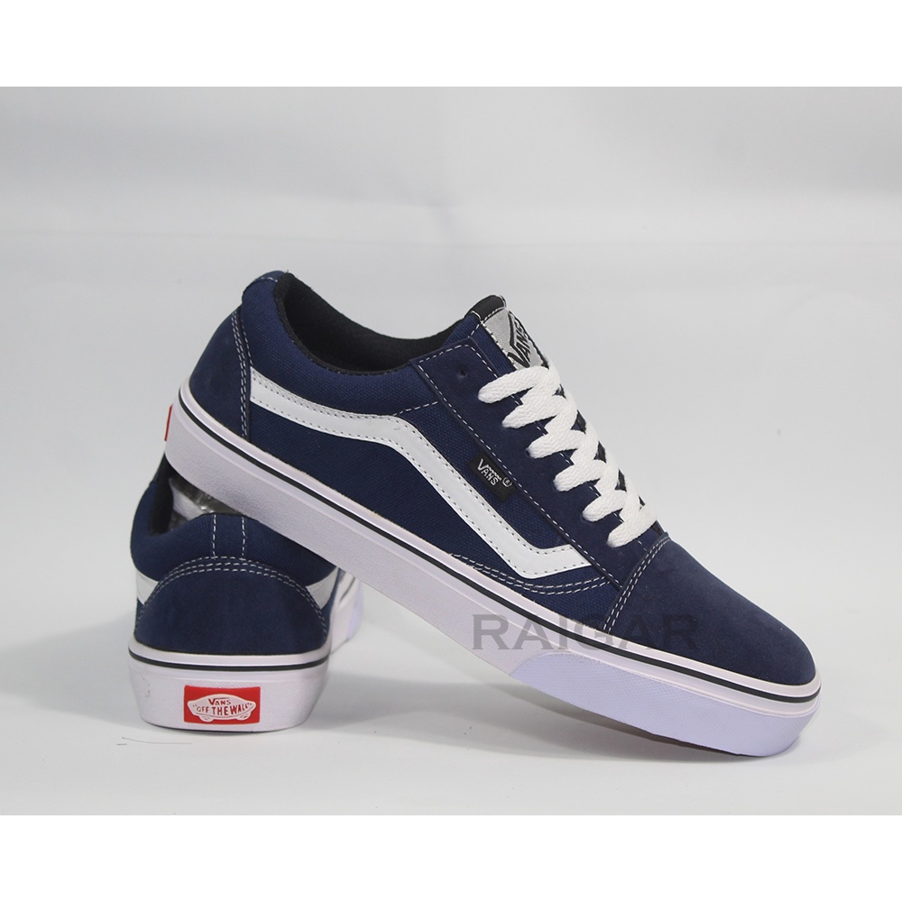 Sepatu Vans Pria Old Skool Polos Navy Sneakers Wanita Casual Canvas Ven Sekolah Cowok Murah Buat Gaya Terbaru 2022