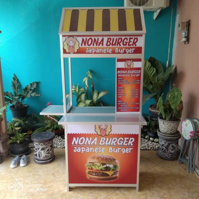 Booth Gerobak Lipat UK 80 atap simpel