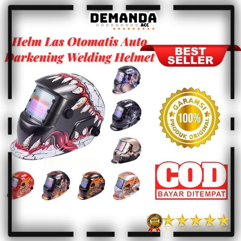 Helm Las Otomatis Auto Darkening Welding Helmet / Topeng Las / Hem Las Kacamata Las