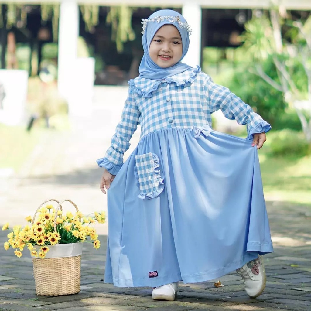 Pakaian Anak Perempuan 8-11 Tahun Gamis Anak Tanggung Haniya Kids Dress Anak Tanggung Baju Anak Cewek Fashion Muslim