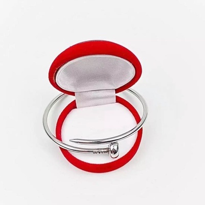 Gelang Tangan Monel Besi Putih Motif Paku Baja Pria Dan Wanita Stainliss Style Anti Karat