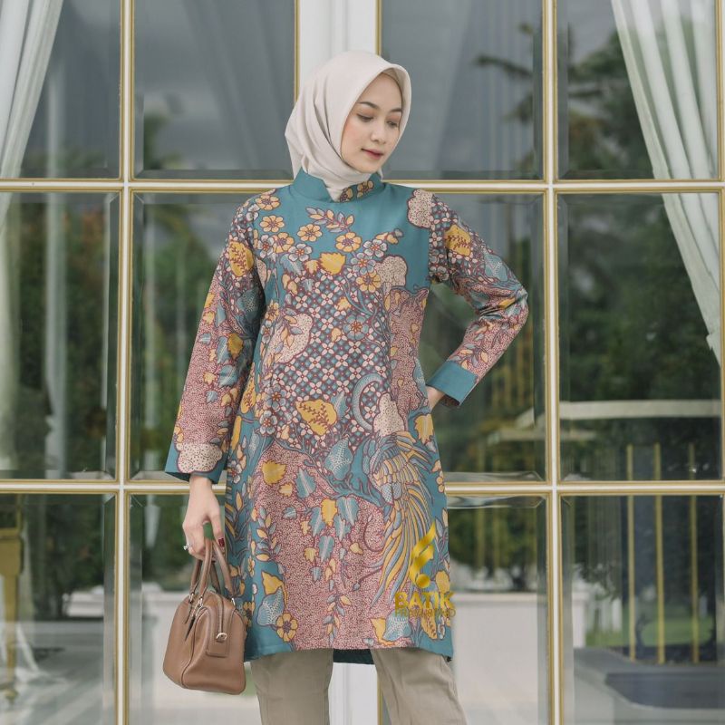 Tunik Kerja Wanita Seragam batik Prabuseno seri perempuan