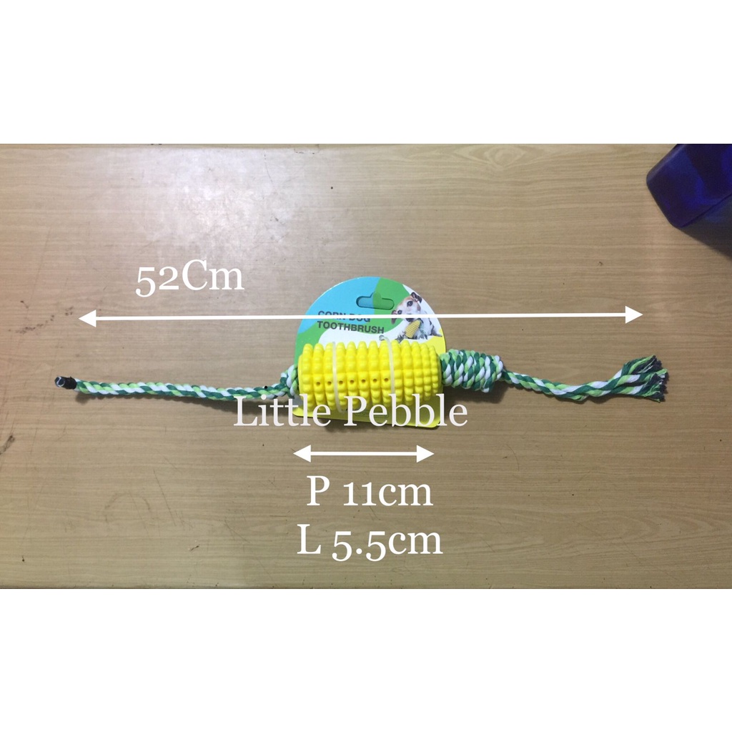 CA1850 Mainan Gigitan Anjing Bentuk Jagung + Tali Corn Dog ToothBrush