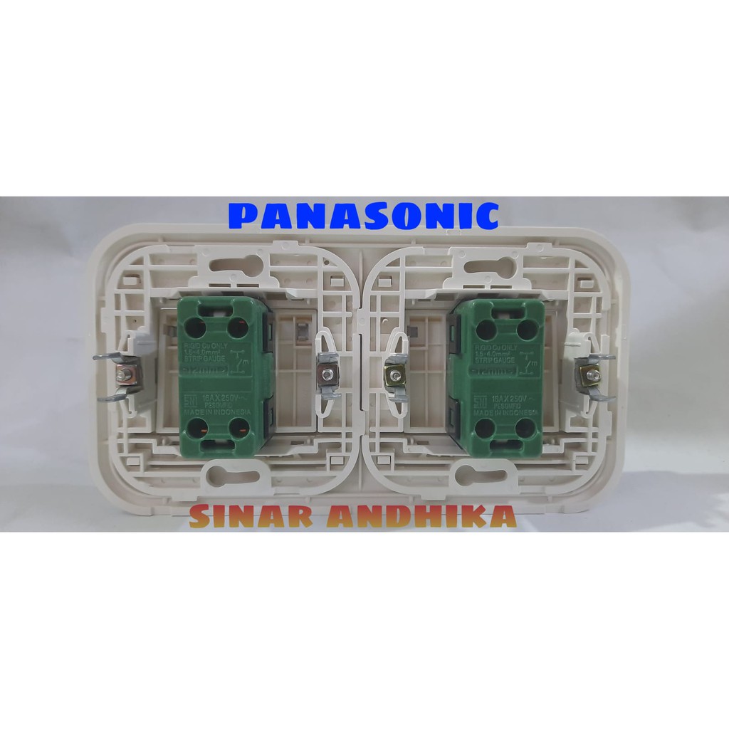 SAKLAR SERI LEBAR PUTIH PANASONIC WEJ 78049+WEJ 5541