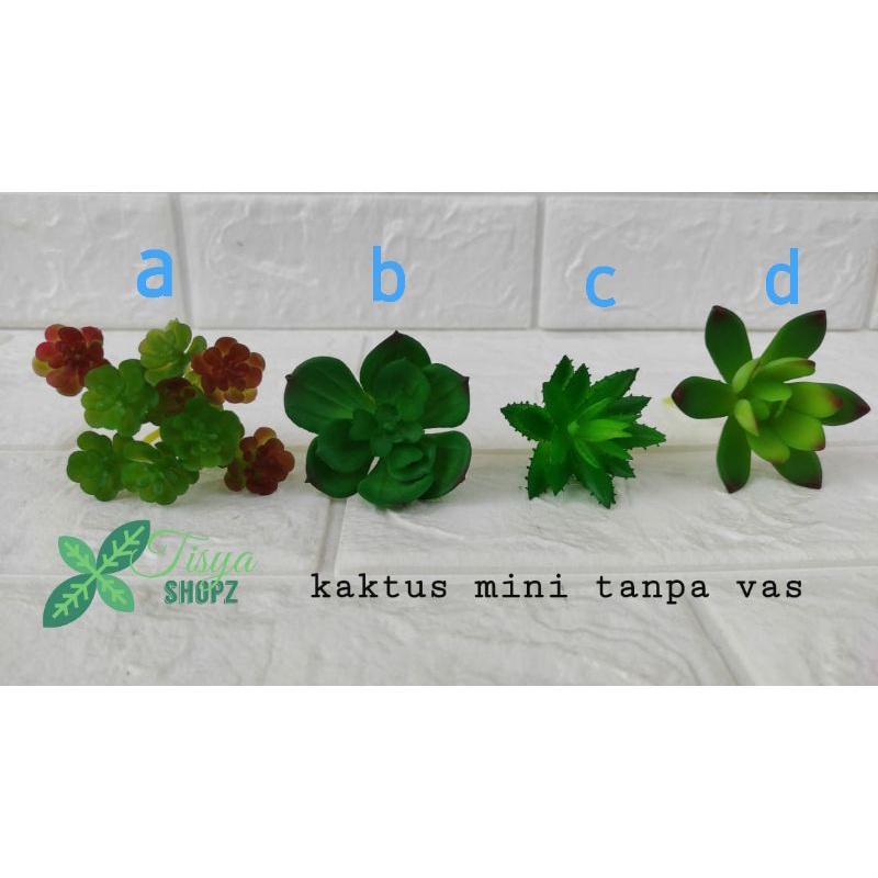 Kaktus mini sukulen / kaktus plastik (Pot Dijual Terpisah)