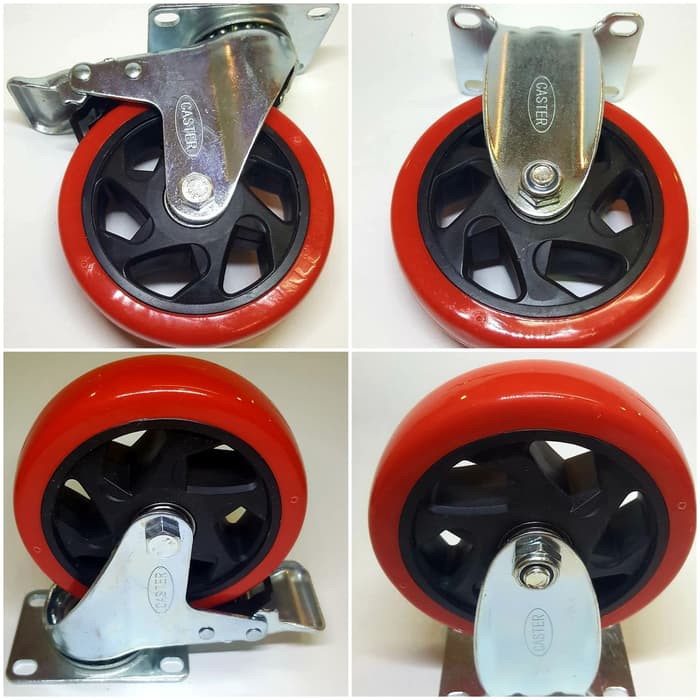Moms Ada Roda Troli PU Medium CASTER TAIWAN 5 INCH 2 Rem Moms Ada Roda Troli PU Medium CASTER TAIWAN 5 INCH 2 Rem