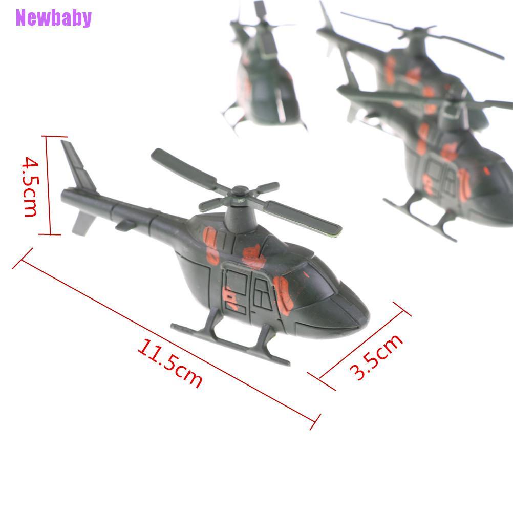 (Newbaby) 2pcs Mainan Helikopter Perang Dunia II Militer Modern Untuk Anak