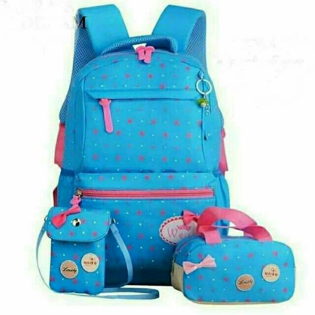 ( BAYAR DI TEMPAT ) Backpack pulkadot tabur tas ransel sekolah