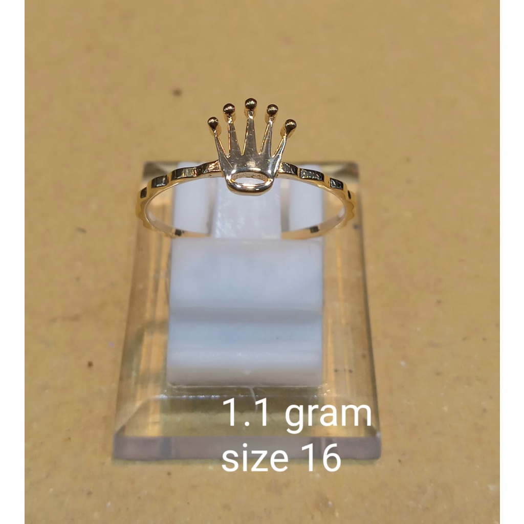 Cincin Emas Crown Kadar 70% 1.1 Gram Size 16