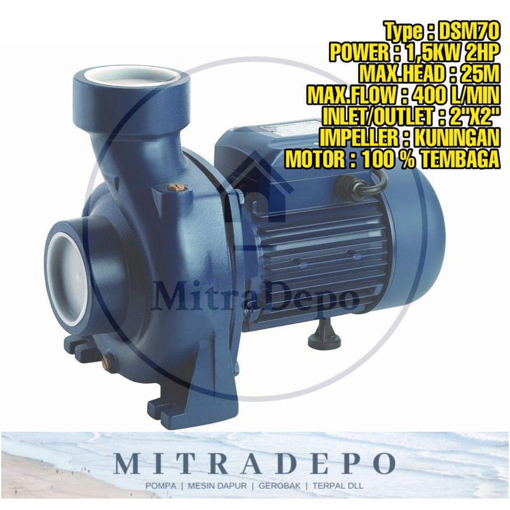 POMPA BOOSTER / POMPA DORONG PENDORONG DSM70 1,5kw/2HP 2"OUTLET KUAT