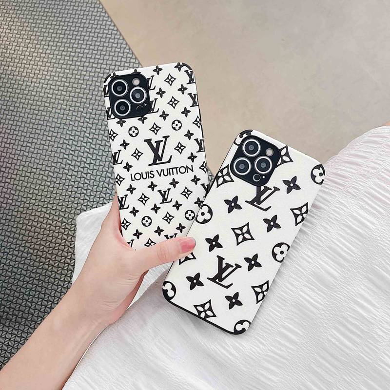 Fashion Black LV Soft Case iP iPhone 6 6S 7 8 + Plus X XR SE 2020 XS Max 11 12 Mini Pro Max