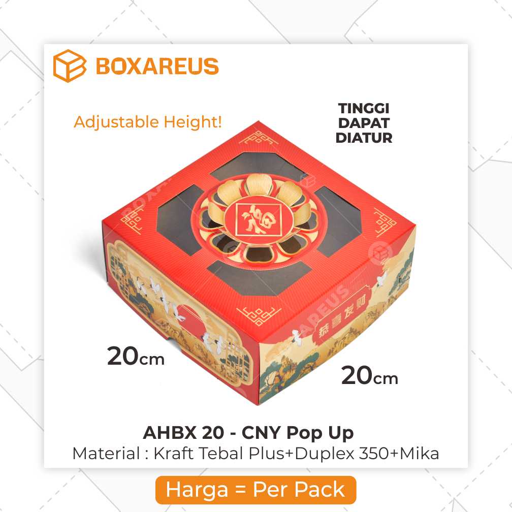 Cake Box Hampers Imlek Kotak Kue CNY Dus Cookies Packaging Kemasan | AHBX 20