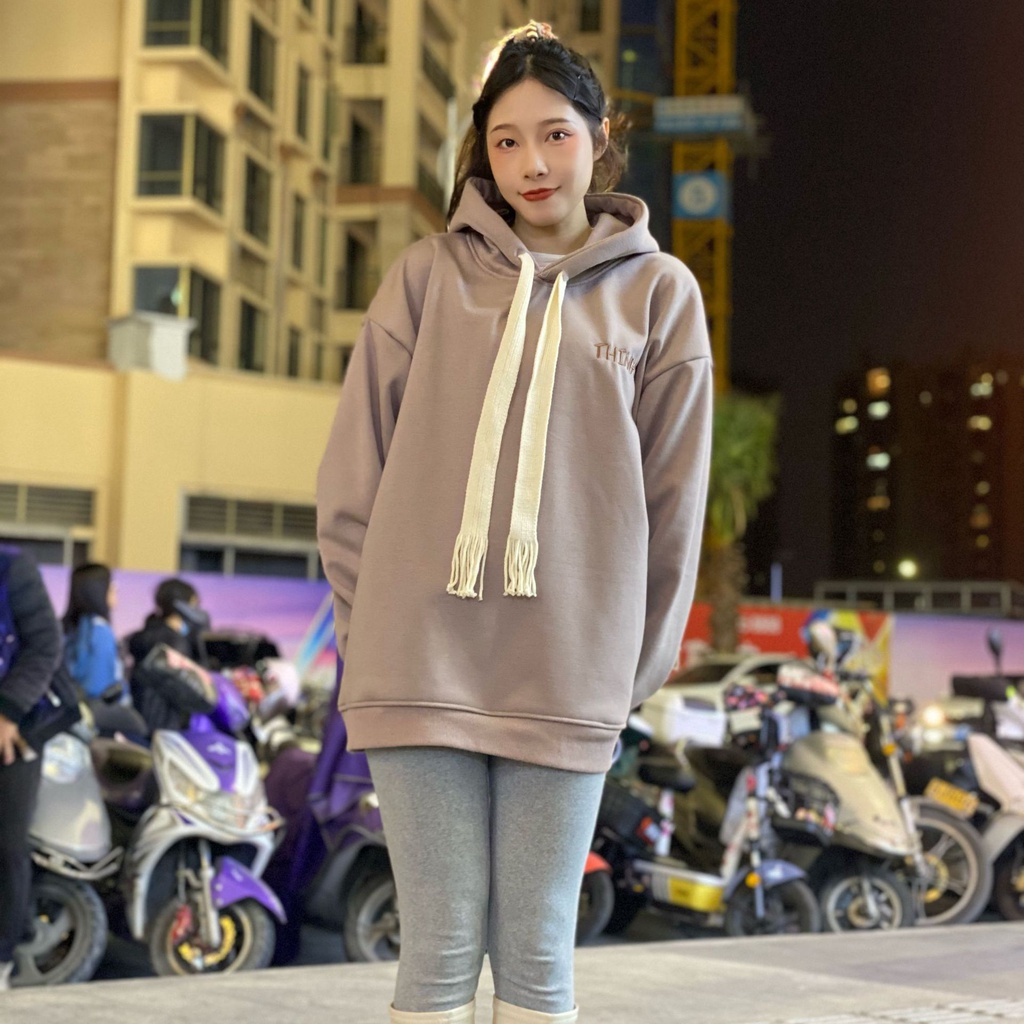 #Sisjuly# Sweater wanita bulu tebal wanita musim gugur dan musim dingin baru jaket berkerudung longg