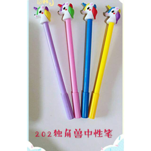 

Pulpen Gel karakter Kepala UniCorn lucu