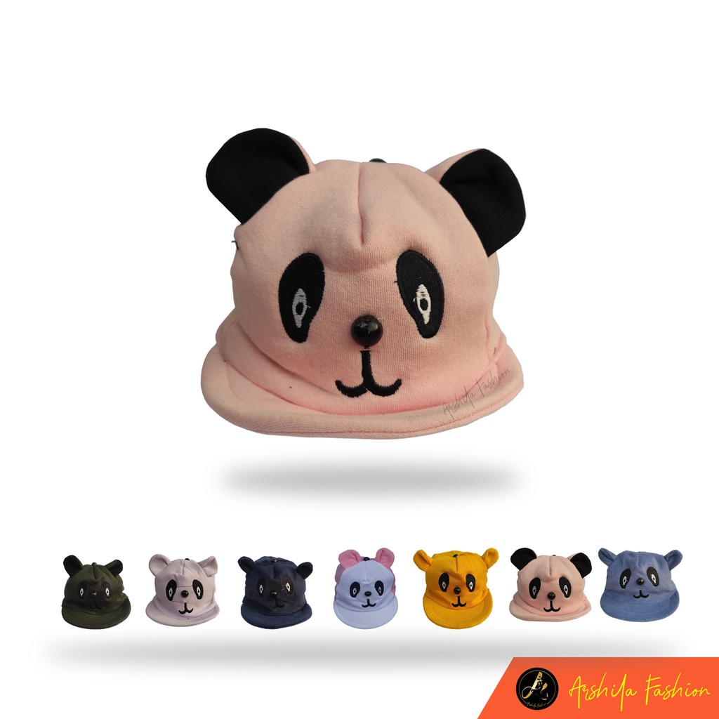 TOPI BAYI KARAKTER PANDA / TOPI BAYI LUCU / TOPI BAYI PANDA / TOPI BAYI KARAKTER / TOPI ANAK