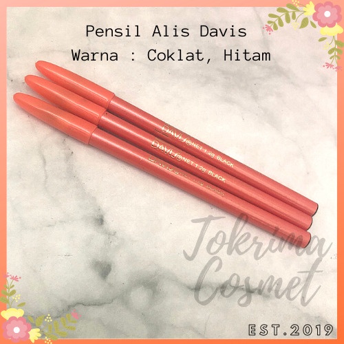 [LUSINAN] PENSIL ALIS DAVIS COKLAT HITAM / TOKRIMACOSMET