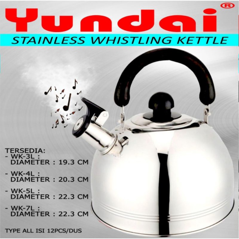 Teko Siul Whistling Kettle Stainless Anti Karat Teko Pemasak Air