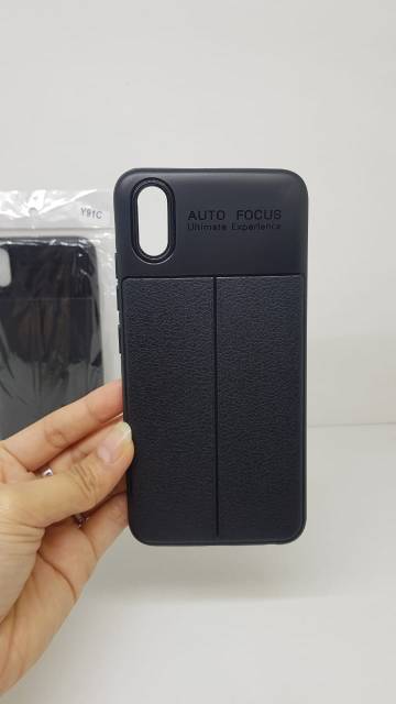 Auto Focus Vivo Y91C 6.22 inchi Leather Soft Case Vivo Y91i Auto Fokus Vivo Y91c Kulit Jeruk