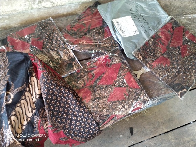 Kemeja Batik Pria Lengan Panjang Size M L Xl Xxl  Bswart Batik Hrb026 Kenongo Hem Panjang Padi