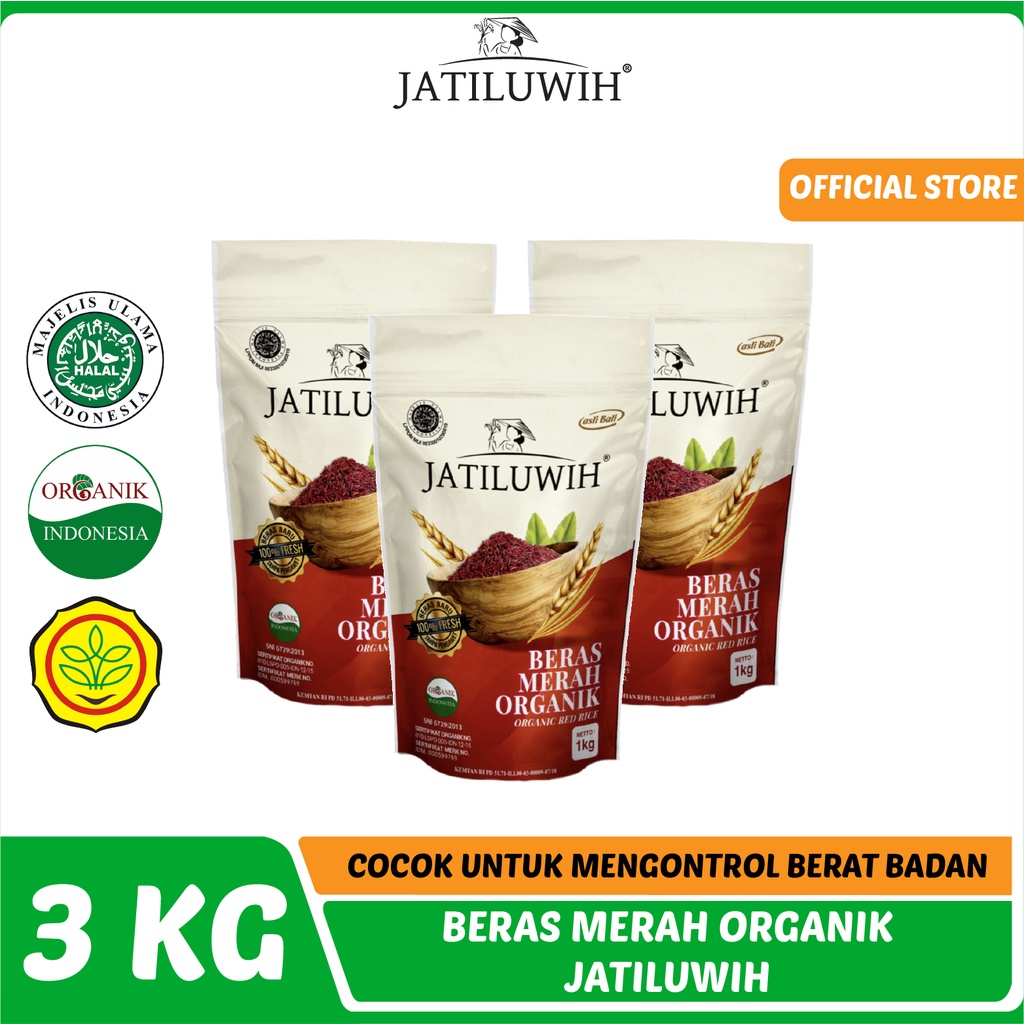 

Jatiluwih Beras Merah Organik Bundling 3kg - Cocok Untuk Diet dan Mpasi