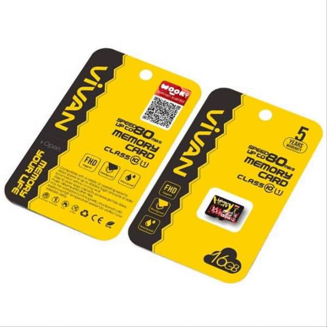 MMC memory card MICRO SD Vivan TF card V16 U10 black red