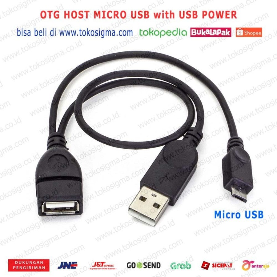 KABEL OTG MICRO USB with POWER PORT ADAPTER