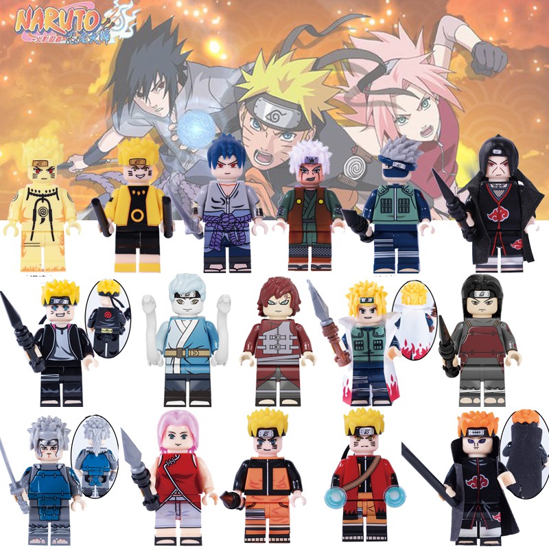 1 Pc Action Figure Naruto Lego  Sasuke kf6078 kf6112 