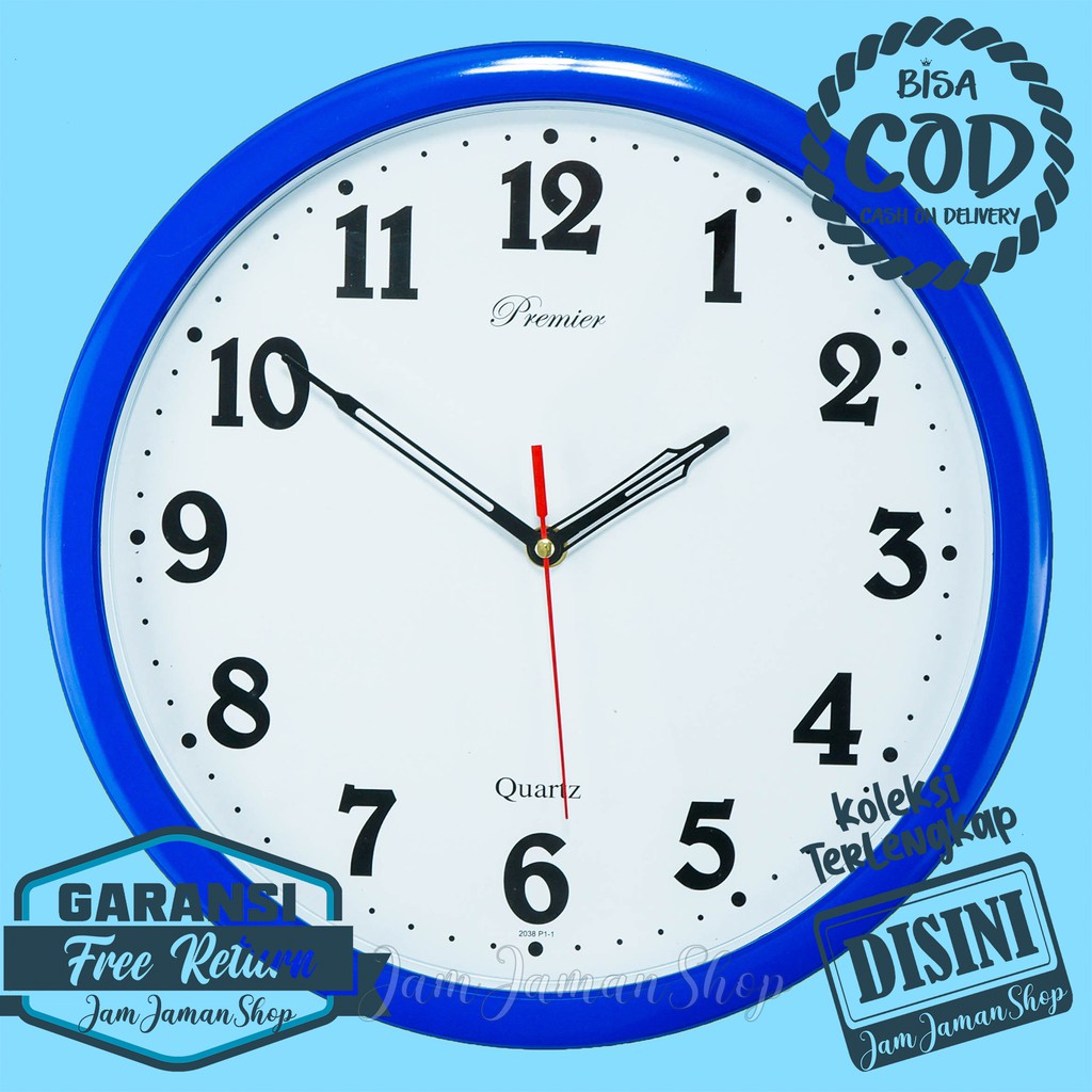 Jam Dinding Polos Minimalis 32cm Dekorasi Rumah Murah Garansi Free Return 038