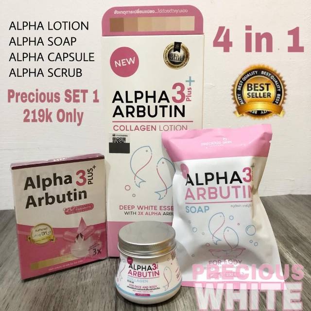 Takarai 4in1 ALPHA ARBUTIN Lotion + Sabun + Kapsul Powder + Scrub I Paket Murah Alpha Arbutin 100% Original BPOM