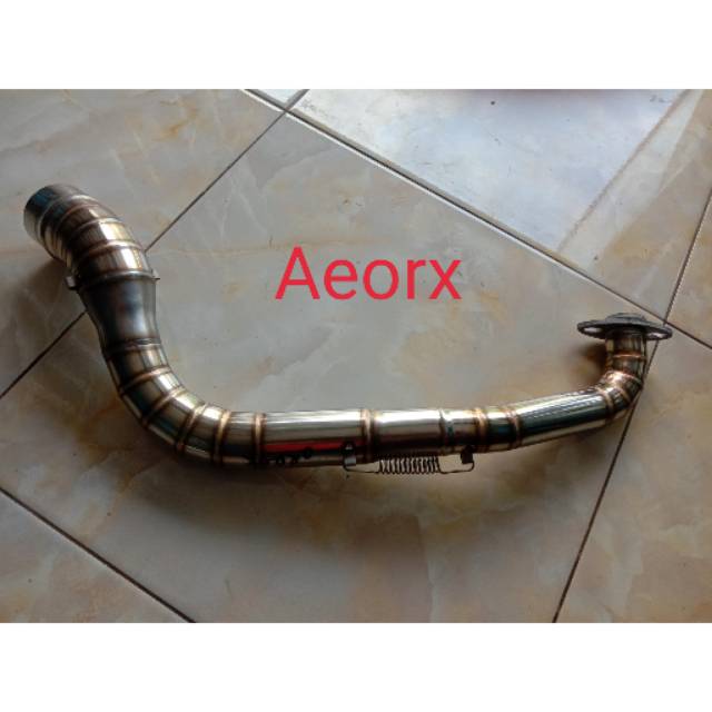 Leheran knalpot Aerox (model cacing)