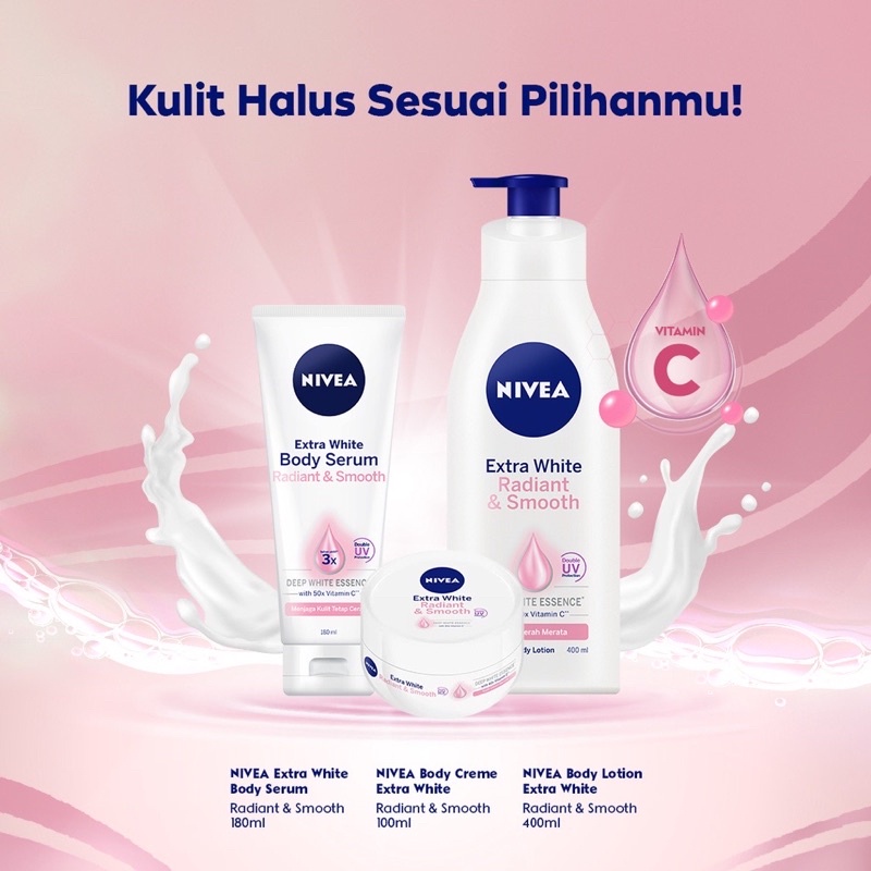 NIVEA Body Serum Extra White - Night | Repair Care Protect | Radiant | Glow | Hijab 180ml