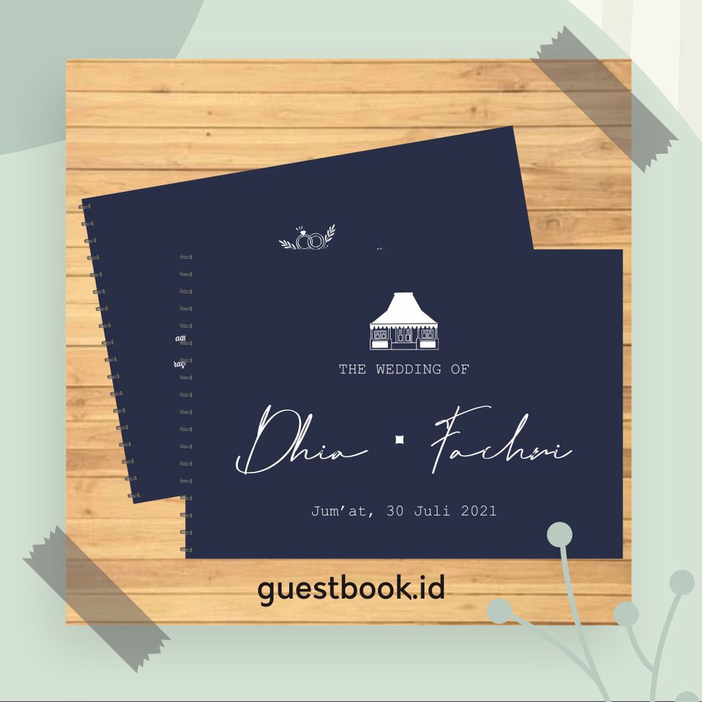 Custom Guest Book Adat Betawi / Custom Nama /  Buku Tamu Pernikahan adat