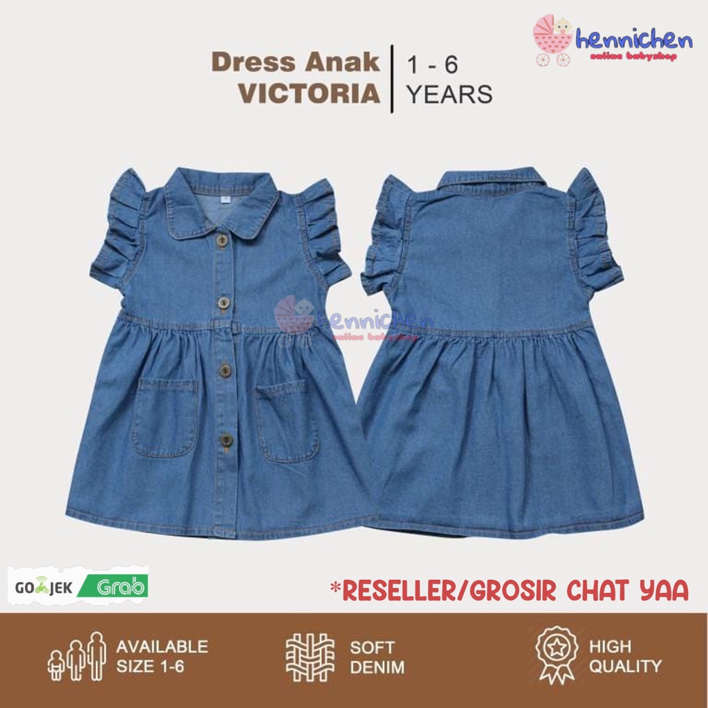 Dress Anak Victoria Atasan Anak Perempuan Fashion Anak Perempuan 1-6 tahun OVIKIDS