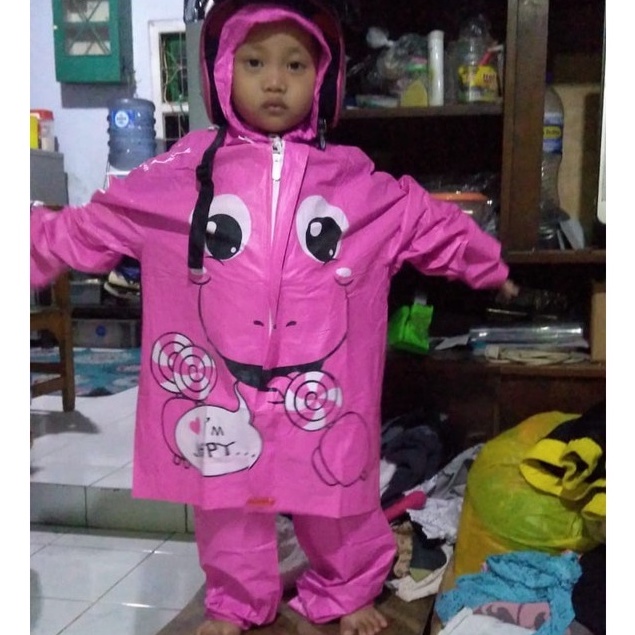 Jas Hujan Anak 4-7 Tahun Setelan Jaket Celana Laki laki &amp; Perempuan