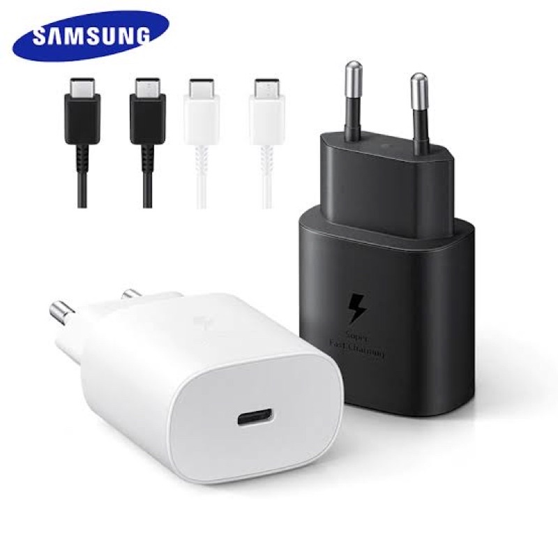 Charger Samsung Cable Usb Type C to C 25W Super Fast Charging 25watt M51 M52 A23 A33 M22 A53 A52 A52S A51 S20 S21 FE