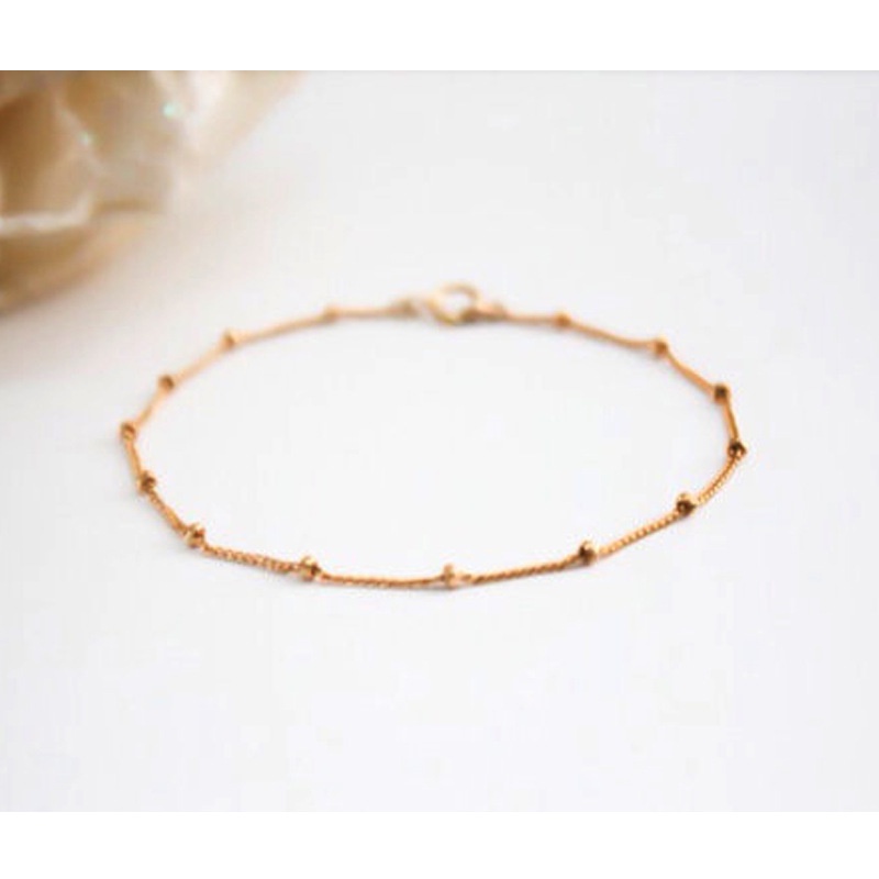 Fashion Copper Bead Chain Bracelet Simplicity Simple Copper Bead Bracelets Sweet Heart Jewelry