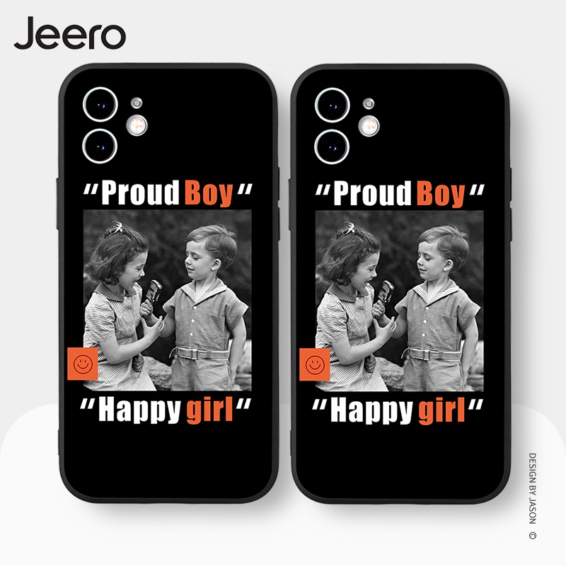 JEERO Premium Transparent Soft Case Cute ins Aesthetic Shockproof Phone Case hp Cover Casing Untuk iPhone 14 13 12 11 Pro Max SE 2020 X XR XS ip 8 7 Plus Clear Bening HFE337