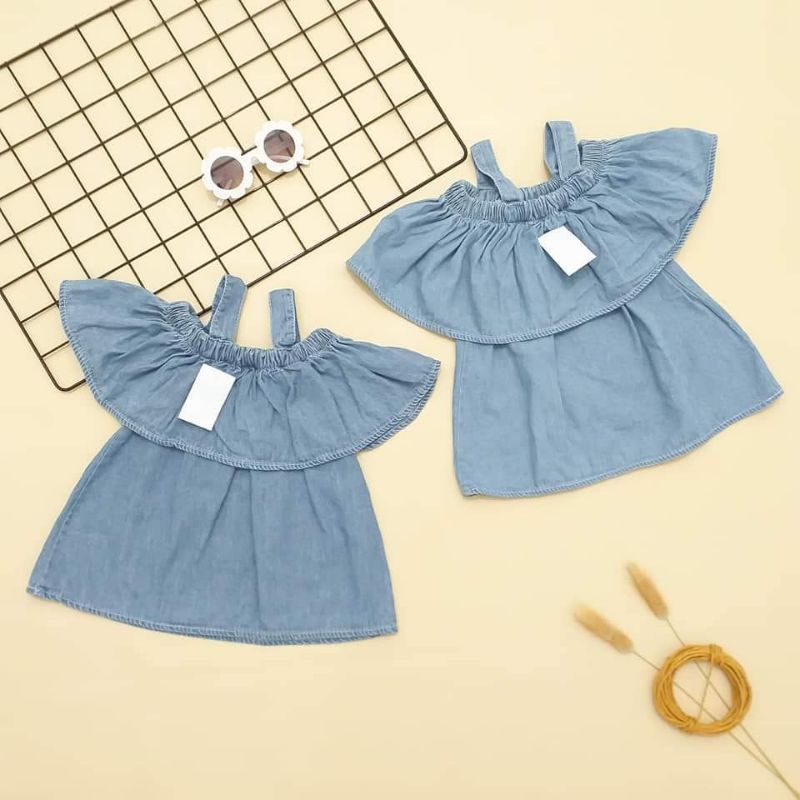 Dress Jeans Emerald Anak 6 bulan -5 tahun Import Premium