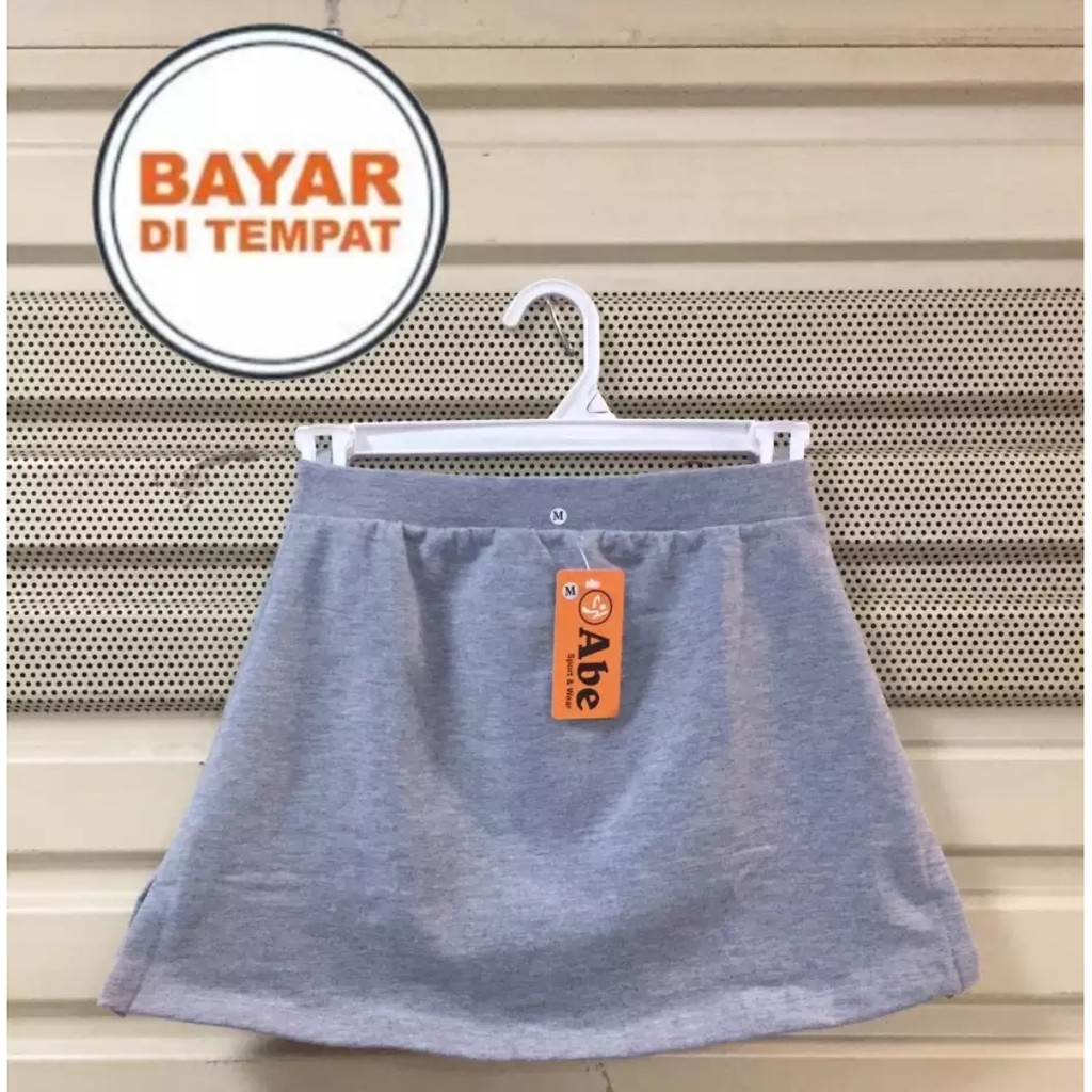 rok senam wanita/rok aerobik/rok olahraga/rok senam olahraga muathay aerobik yoga-Abu-abu