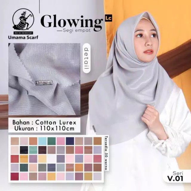 UMAMA GLOWING SQUARE/ UMAMA SEGI EMPAT/ UMAMA ORI/ KRUDUNG SEGI EMPAT/ HIJAB UMAMA/ UMAMA GLOWING