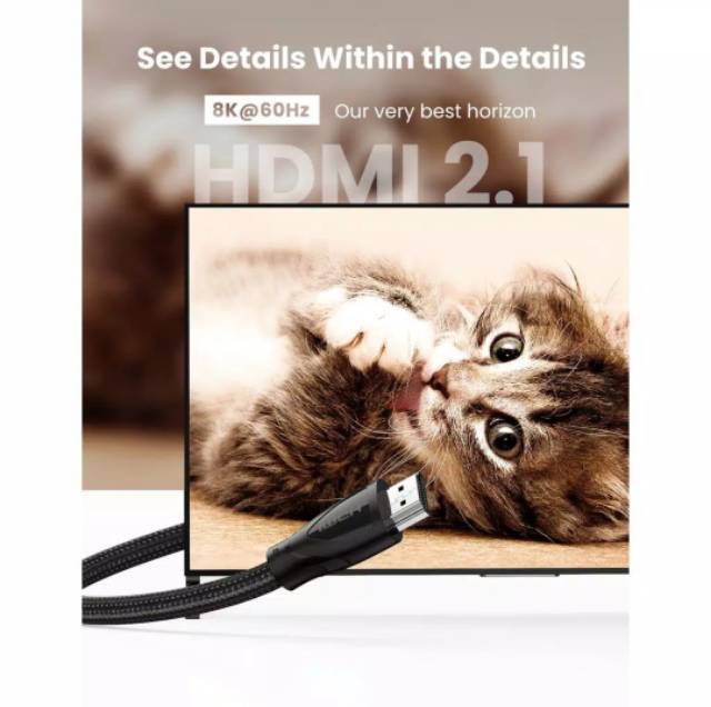 Ugreen Kabel Hdmi 2.1 8K/60Hz 4K/120Hz 48Gbps HDCP 2 Ultra High Speed