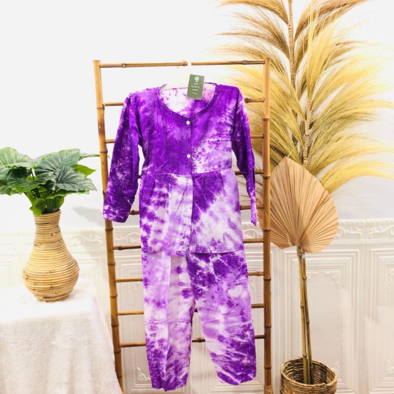 Setelan Anak perempuan tie dye/ Oneset rample anak