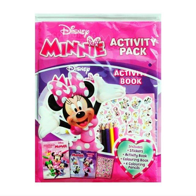 

Disney Minnie Activity Pack (Includes: Stickers, Activity Book, Colouring Book, 4 Colouring Pencils)