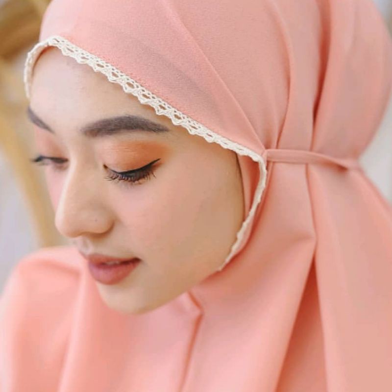 Jilbab bergo alazhar / Hijab bergo Maryam renda non pet / bergo renda