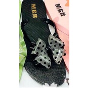 Sandal Jepit Karet Lentur Premium Pita Cantik Polkadot Wanita Simple Import MGR / Size 36-40 (1159)