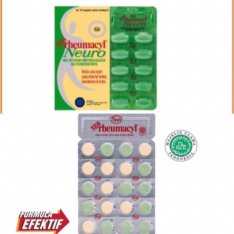 Neo rheumacyl strip 20 tablet | Neo rheumacyl neuro strip 10 tablet ( obat nyeri otot &amp; sendi )