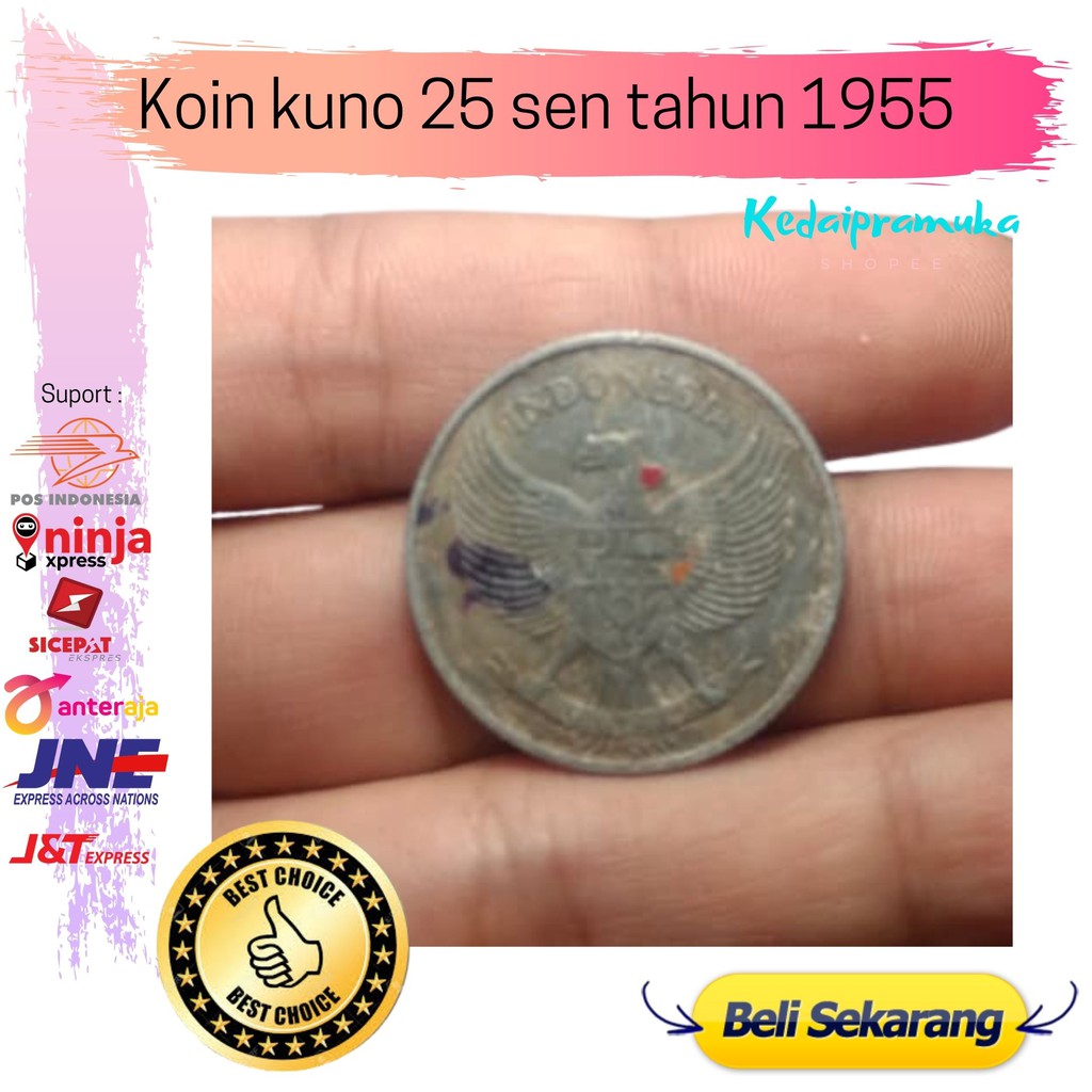 Koin kuno / 25 sen / tahun 1955