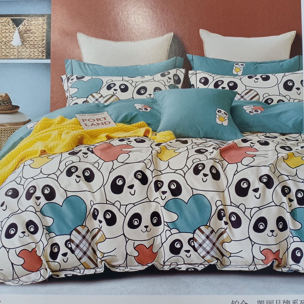 Kain Sprei Katun Jepang Motif Panda