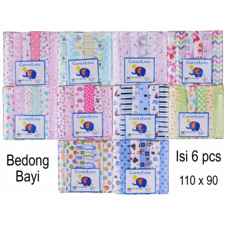 Carterlove Bedong Bayi Jumbo 6in1 Bedong Isi 6 Pcs